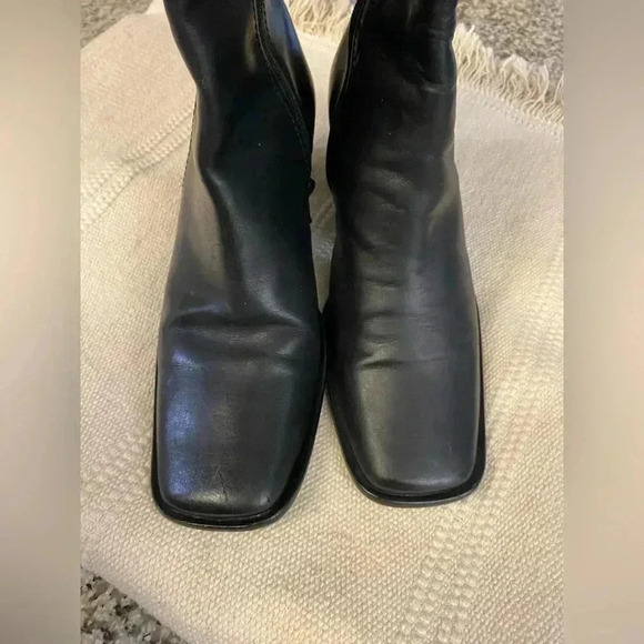 Coach Teresa black leather heeled boots, size 7 - Picture 7 of 13